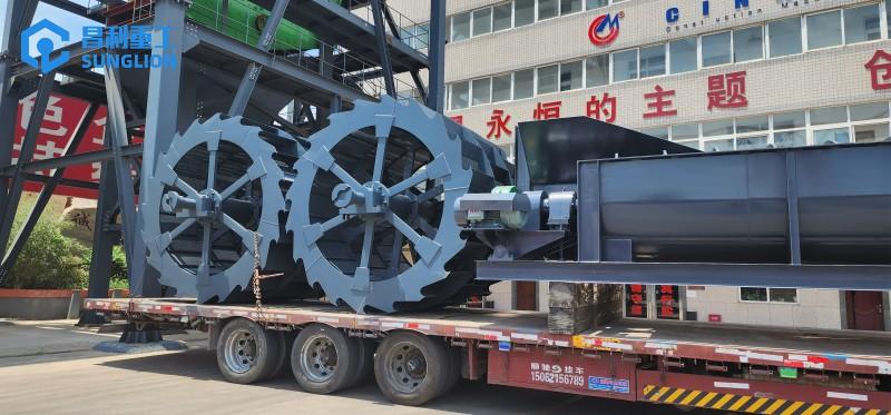 鄭州昌利機械五套雙輪斗洗砂細沙回收一體機發(fā)往廣西桂林客戶現(xiàn)場